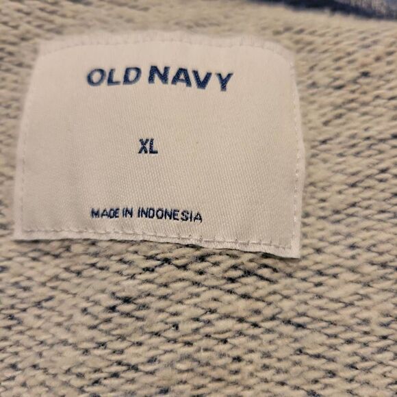 Old Navy Men's 1/4 Zip Blue Pullover Sweatshirt Size XL - Picture 3 of 4